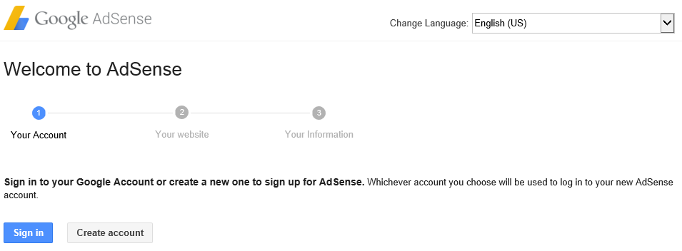 Signin AdSense using Google Account